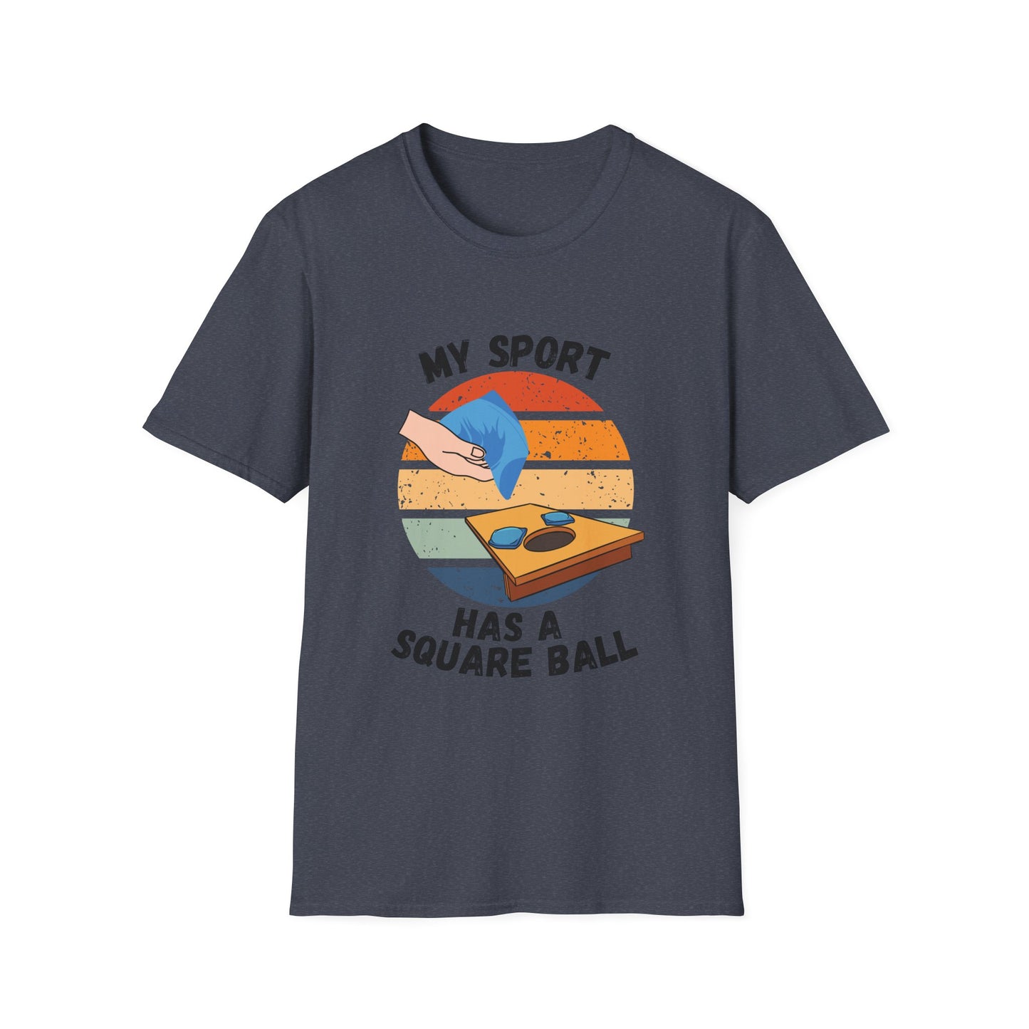 Funny my sport has a square ball Unisex Cornhole Shirt