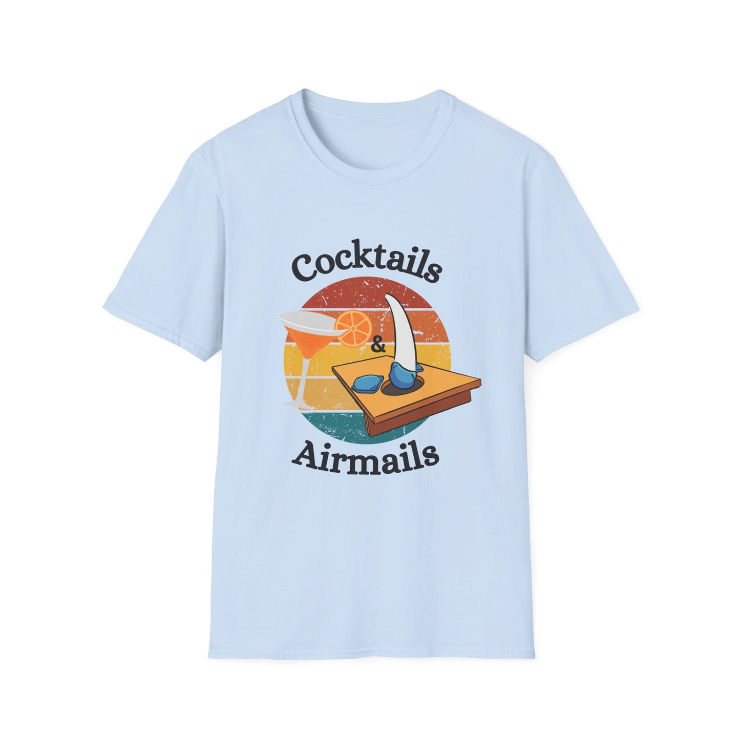 Funny cocktails & airmails Unisex Cornhole Shirt