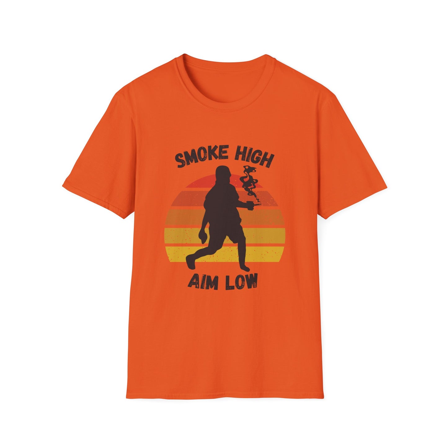 Funny smoke high aim low Unisex Cornhole Shirt