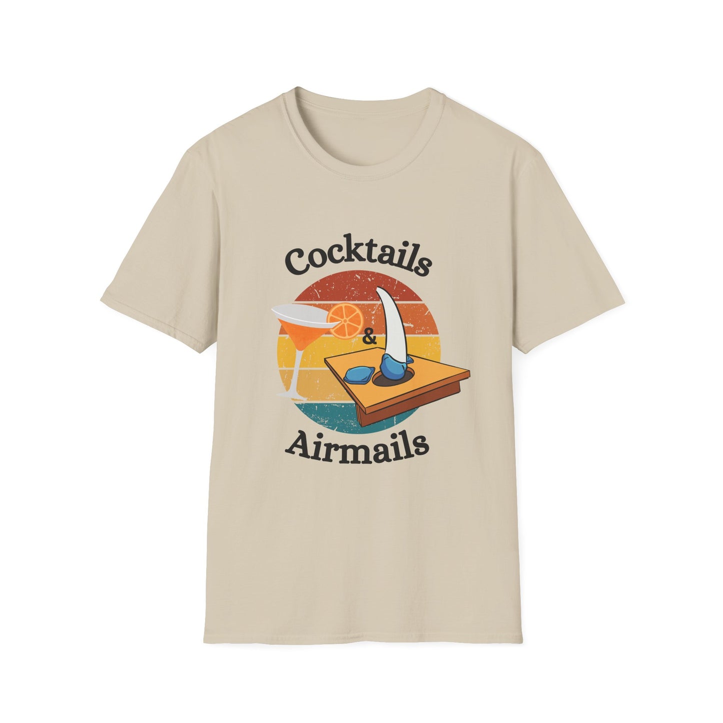 Funny cocktails & airmails Unisex Cornhole Shirt