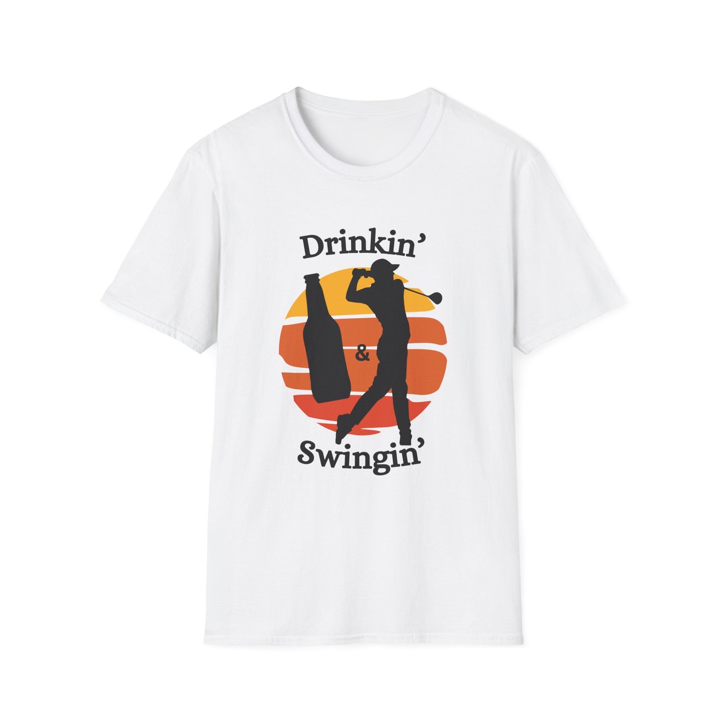 Funny drinkin & swingin Unisex Gold Shirt