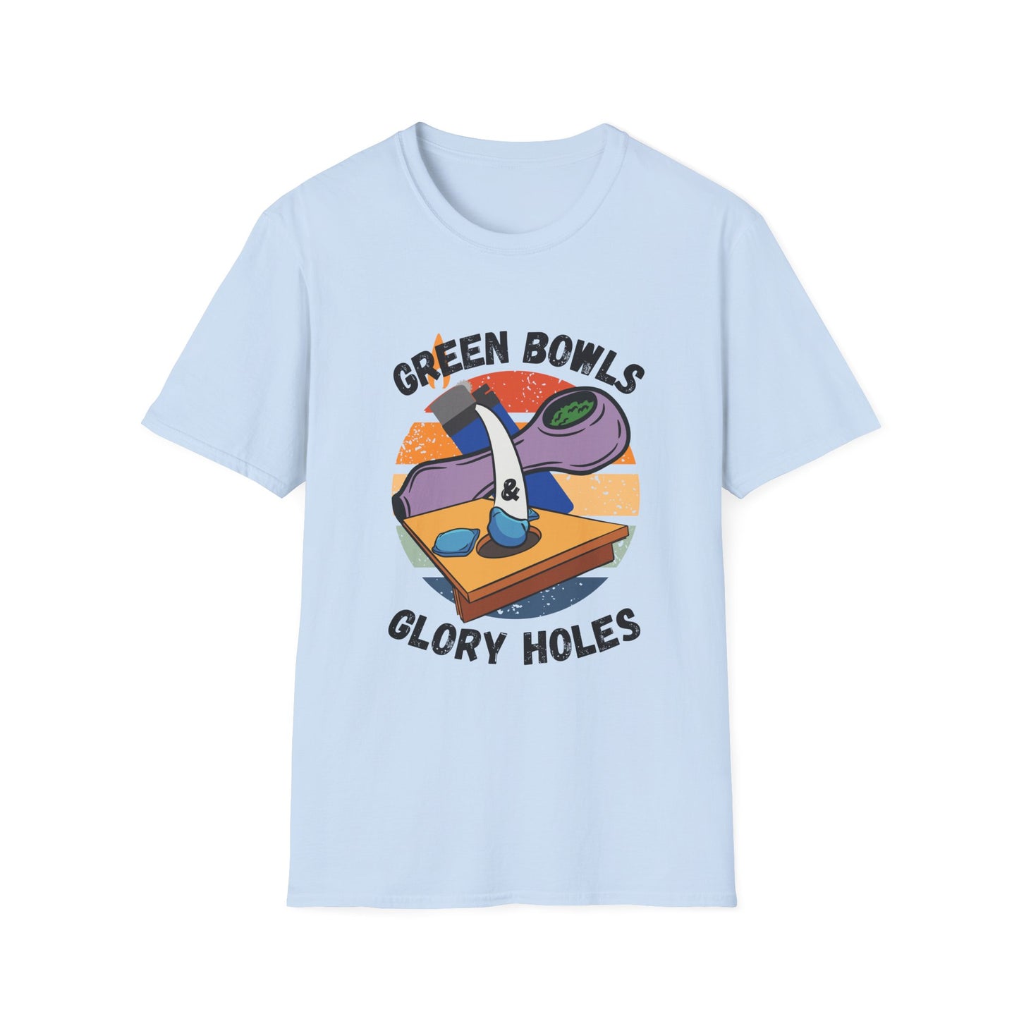 Funny green bowls & glory holes Unisex Cornhole Shirt