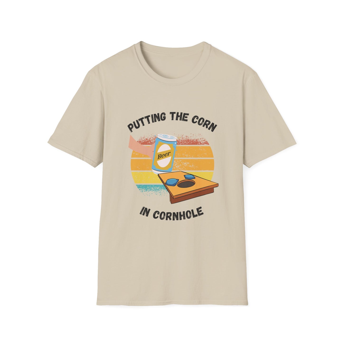 Funny putting the corn in cornhole Unisex Cornhole Shirt