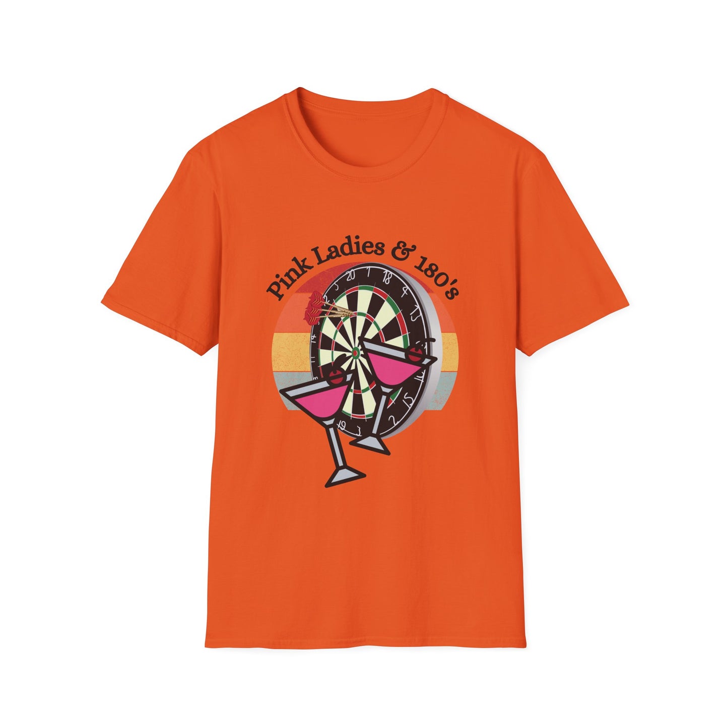 Funny pink ladies & 180s Unisex Darts Shirt