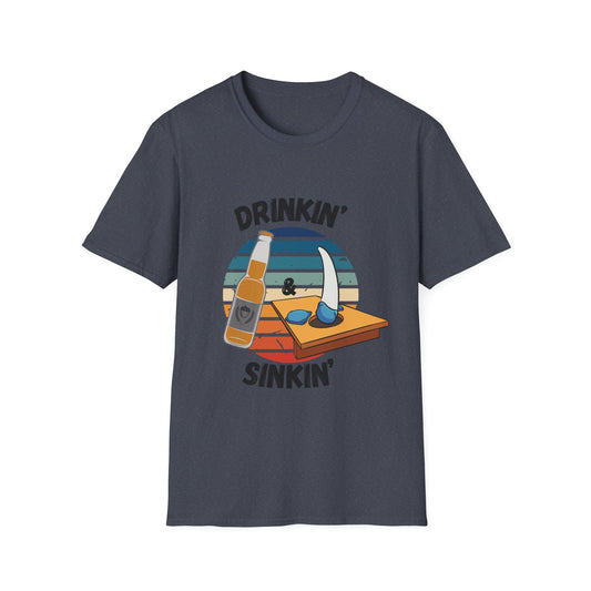 Funny drinking & sinkin Unisex Cornhole Shirt