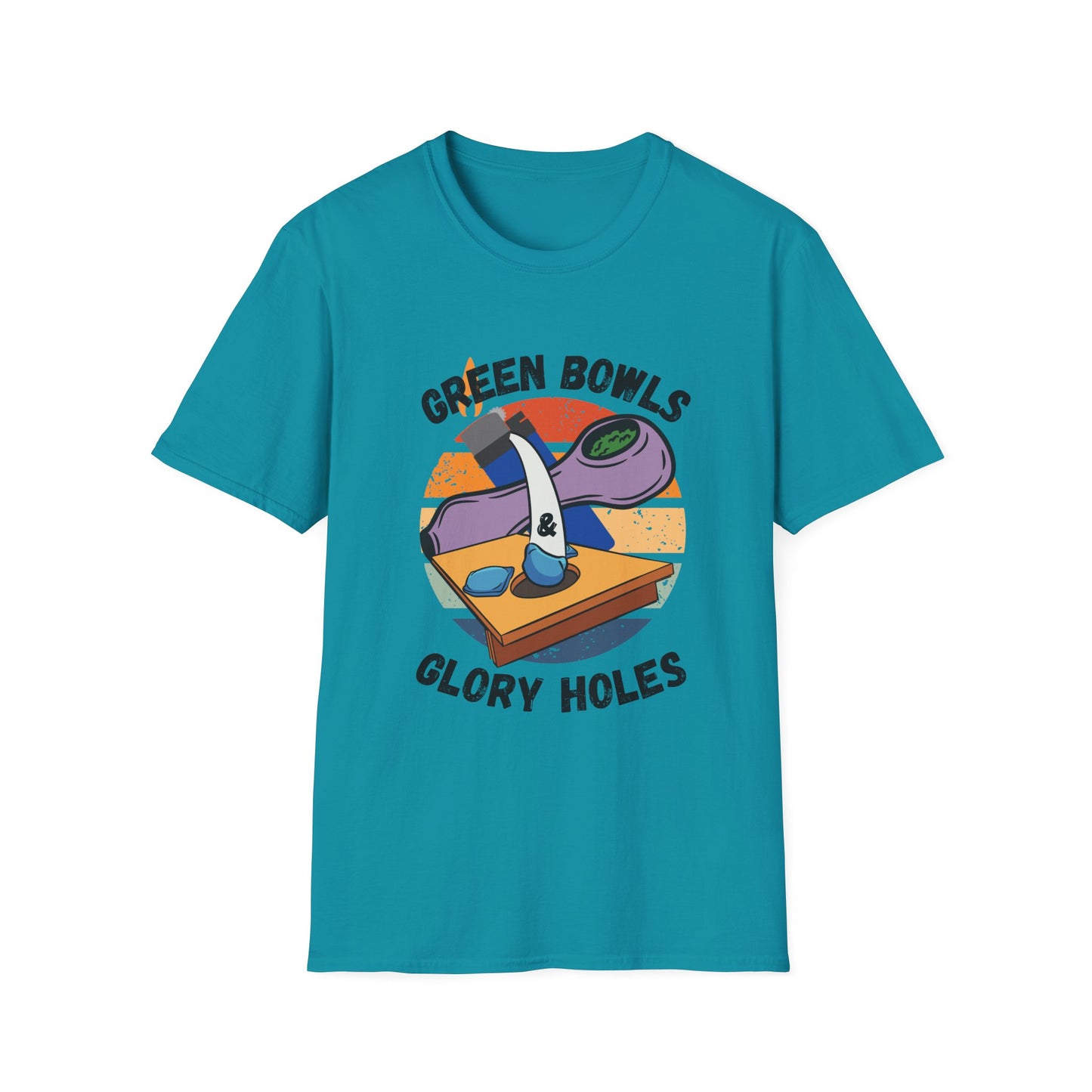 Funny green bowls & glory holes Unisex Cornhole Shirt