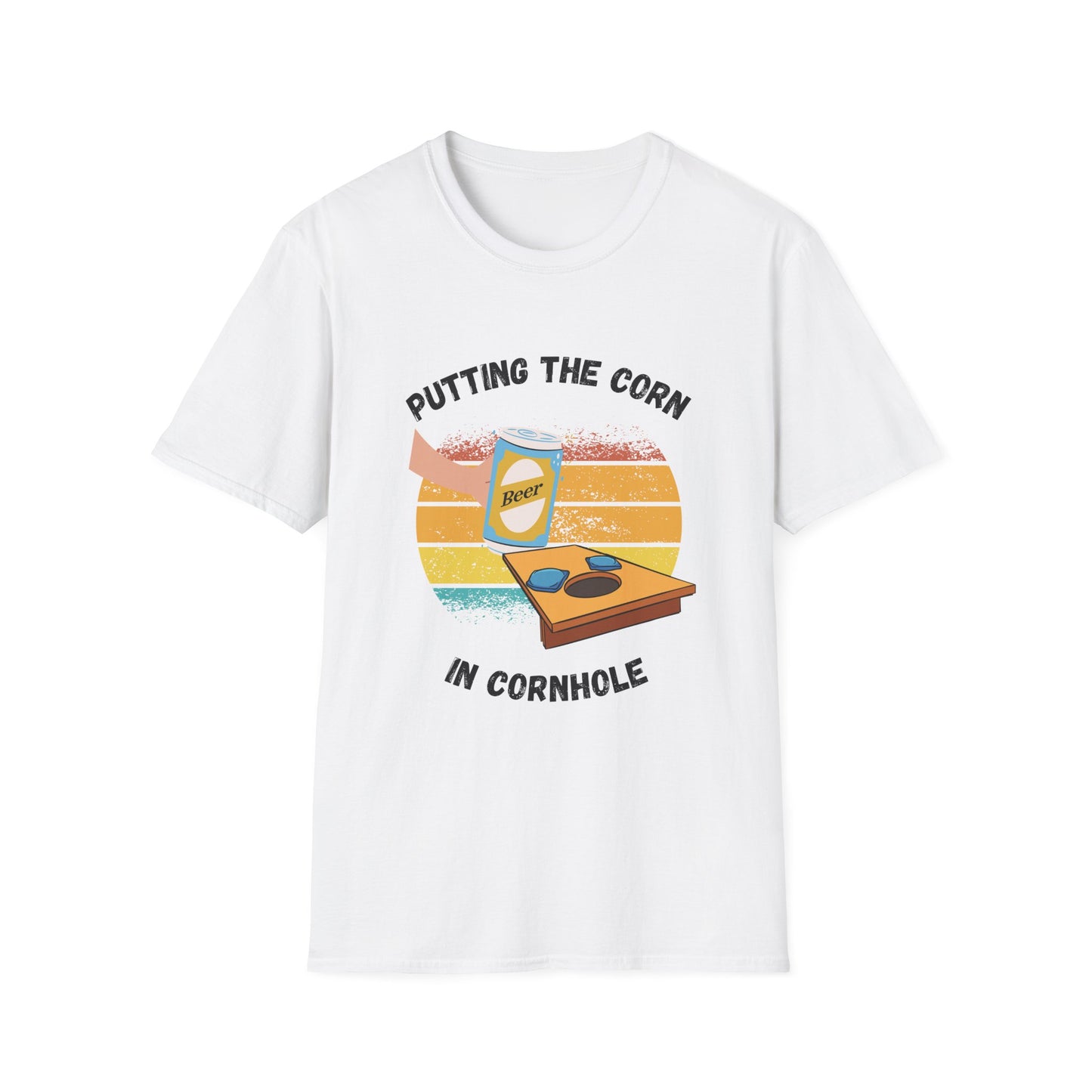 Funny putting the corn in cornhole Unisex Cornhole Shirt