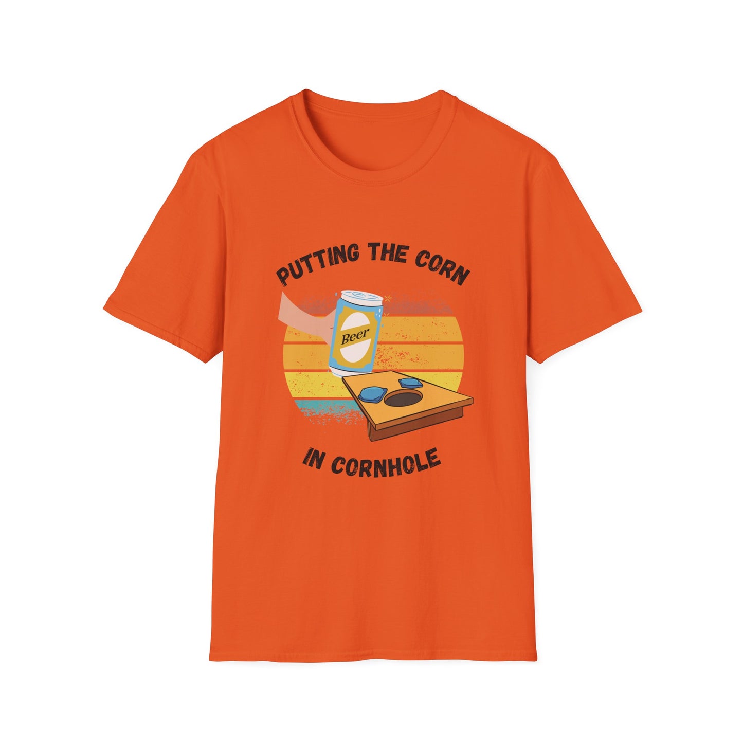 Funny putting the corn in cornhole Unisex Cornhole Shirt