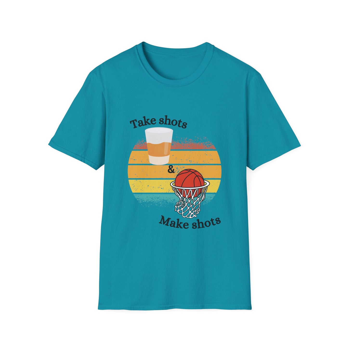 Funny take shots & make shots Unisex Basketball Shirt