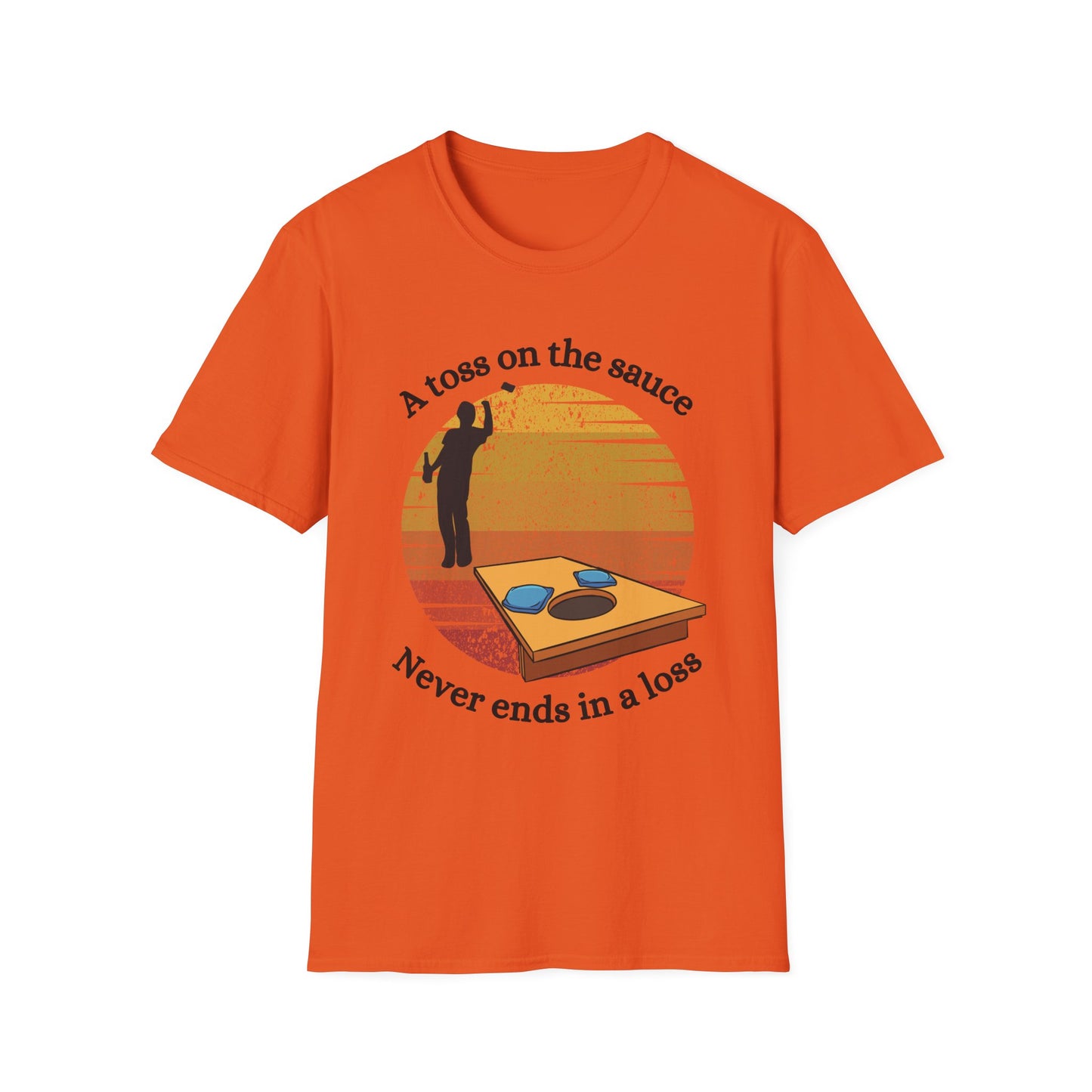 Funny toss on the sauce Unisex Cornhole Shirt