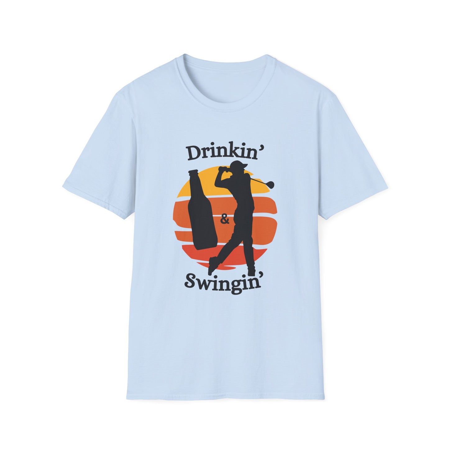 Funny drinkin & swingin Unisex Gold Shirt