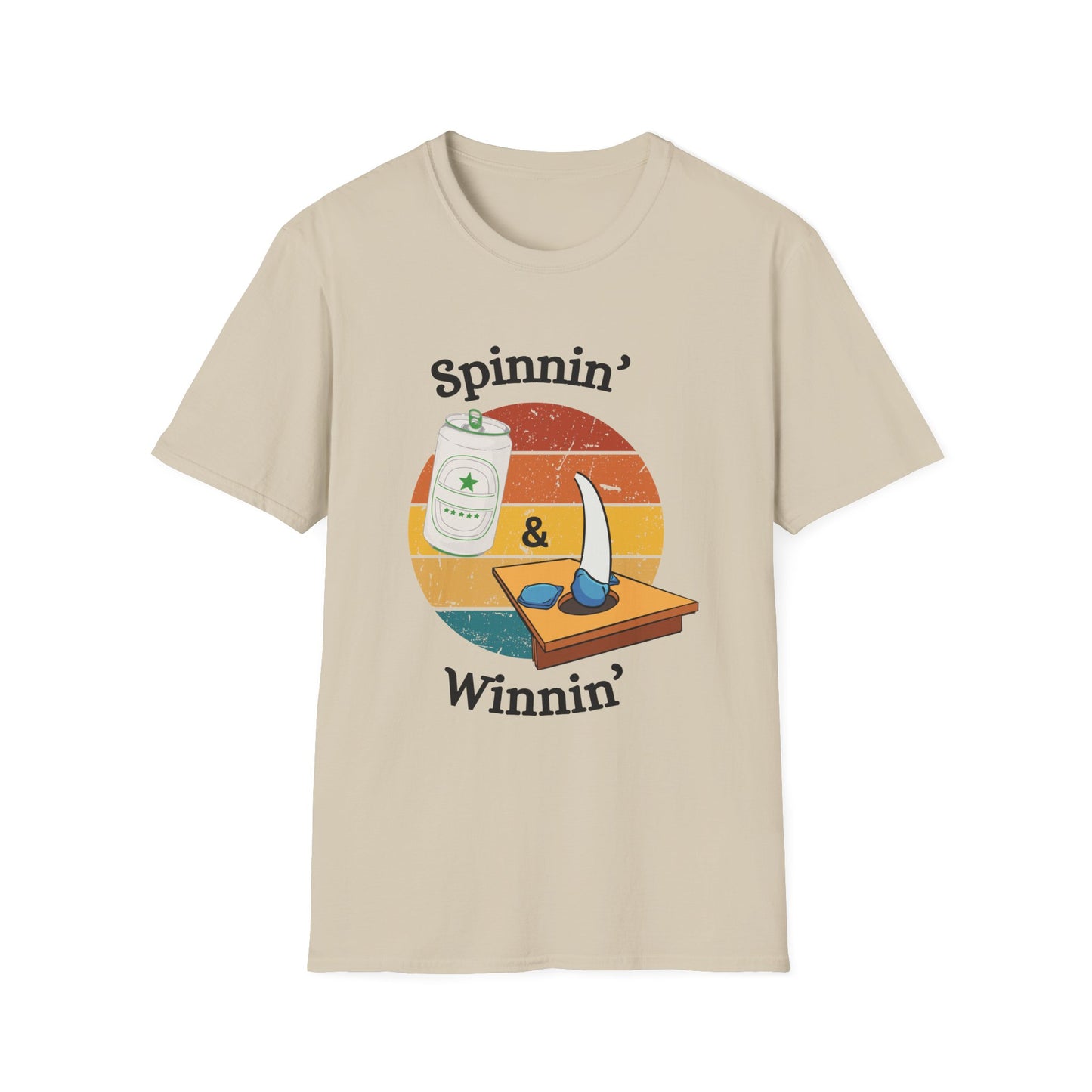 Funny spinnin & winnin Unisex Cornhole Shirt