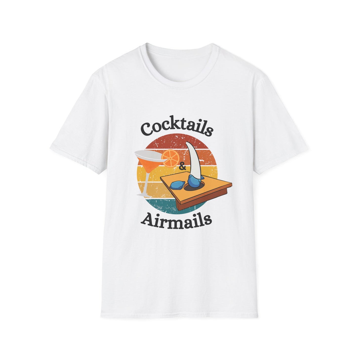 Funny cocktails & airmails Unisex Cornhole Shirt