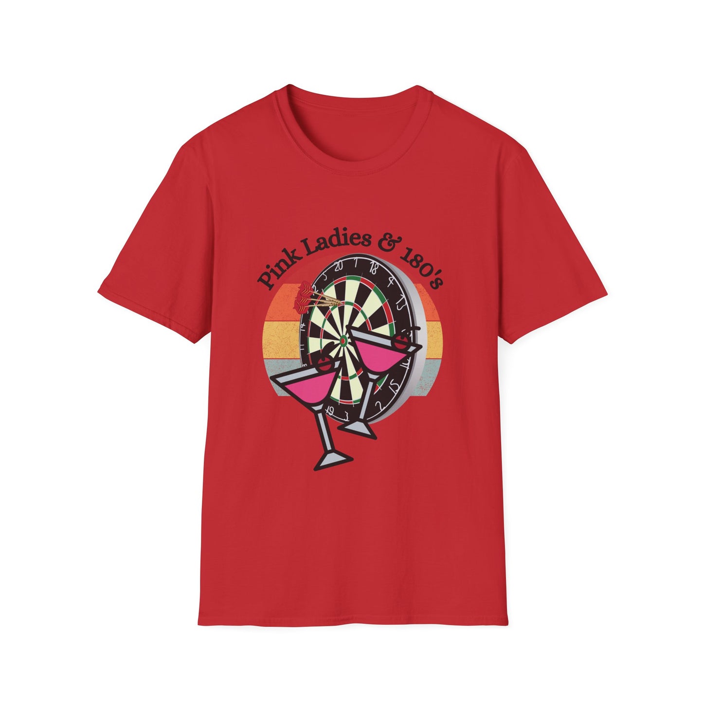 Funny pink ladies & 180s Unisex Darts Shirt