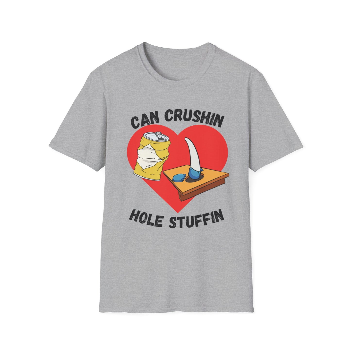 Funny can crushin hole stuffin Unisex Cornhole Shirt