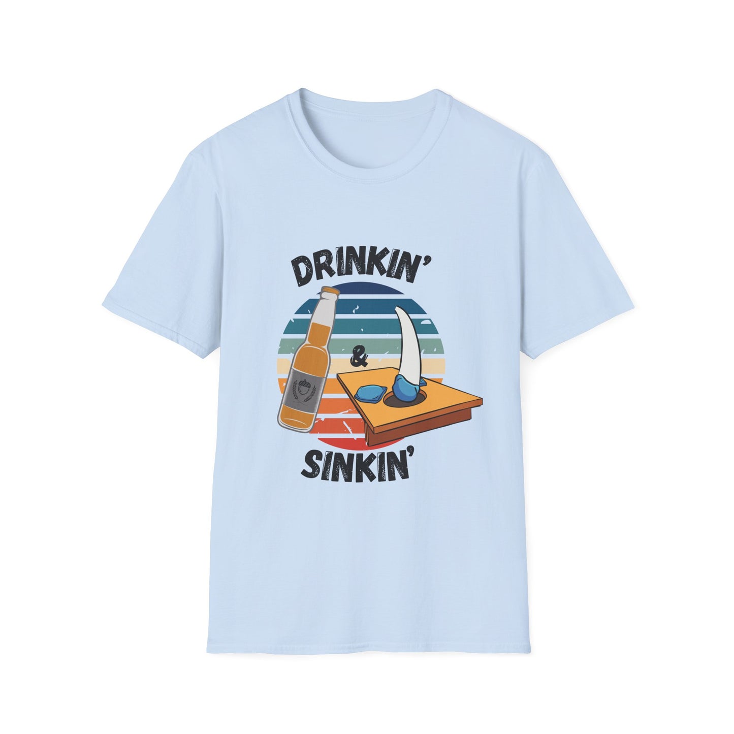 Funny drinking & sinkin Unisex Cornhole Shirt