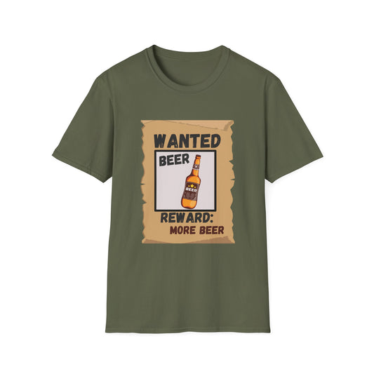 Funny beer wanted poster Unisex Shirt