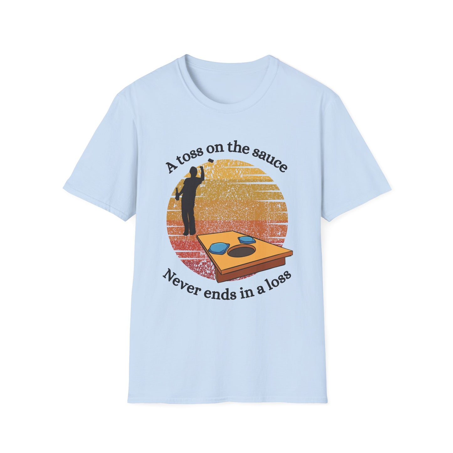 Funny toss on the sauce Unisex Cornhole Shirt